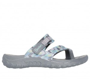 Grey Skechers Foamies: Reggae - Whimsical Women's Sandals | KNLS-70182