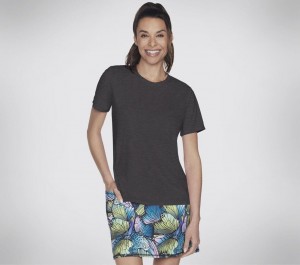 Grey Skechers Go Dri Swift Women's T-Shirt | ESAO-93658