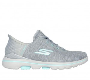 Grey Skechers Go Golf Walk 5 - Women's Slip On | YESX-31576