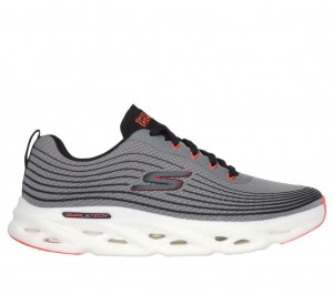 Grey Skechers Go Run Swirl Tech Speed - Haptic Rush Men's Sneakers | DARP-32816