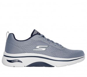 Grey Skechers Go Walk Arch Fit 2.0 - Idyllic 2 Men's Sneakers | WYHB-10938