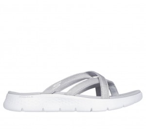 Grey Skechers Go Walk Flex - Strut Women's Sandals | BIRD-26507