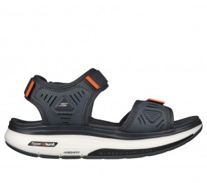 Grey Skechers Go Walk Workout Walker Men's Sandals | GTLS-35179