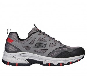 Grey Skechers Hillcrest Men's Walking Shoes | KJML-78461