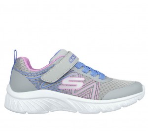 Grey Skechers Microspec Plus - Swirl Sweet Girls' Sneakers | KCUD-95821