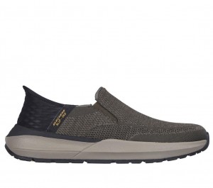 Grey Skechers Neville - Rovelo Men's Slip On | QUED-13894