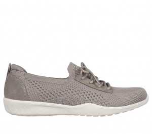 Grey Skechers Newbury St - Casually Women's Slip On | FRGK-61347