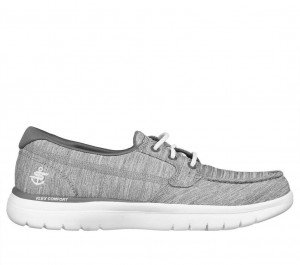 Grey Skechers On The Go Flex - Ashore Women's Boat Shoes | OITY-05293