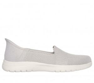 Grey Skechers On The Go Flex - Camellia Women's Slip On | GSYT-41736