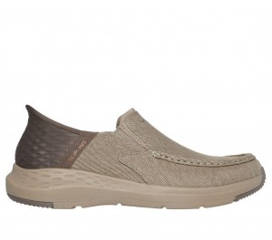 Grey Skechers Parson - Dewitt Men's Slip On | XNVM-80795