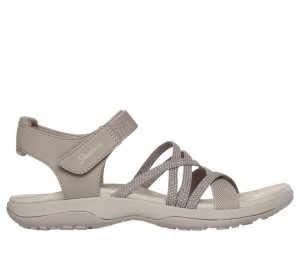 Grey Skechers Reggae Slim - Meadow Grazer Women's Sandals | JAPC-34091