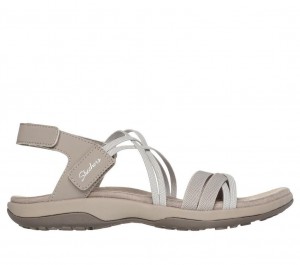 Grey Skechers Reggae Slim - Takes Two Women's Sandals | XGRL-61742