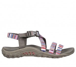 Grey Skechers Reggae - Trail On By Women's Sandals | EZHU-69074