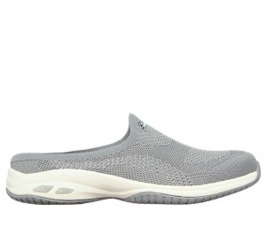 Grey Skechers Relaxed Fit: Commute Time - In Knit To Win Women's Slip On | RGAF-76518