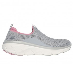 Grey Skechers Relaxed Fit: D'lux Walker 2.0 - Bold State Women's Sneakers | XPAB-27501