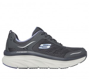 Grey Skechers Relaxed Fit: D'lux Walker - Infinite Motion Women's Sneakers | VWJY-05493