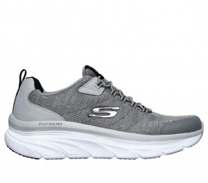 Grey Skechers Relaxed Fit: D'lux Walker - Pensive Men's Sneakers | QKPG-69487