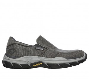 Grey Skechers Relaxed Fit: Respected - Fallston Men's Slip On | ZJQC-19857