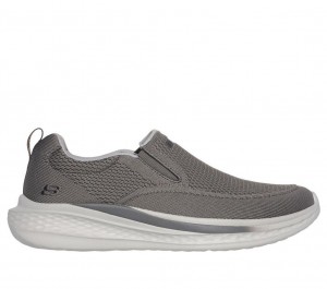 Grey Skechers Relaxed Fit: Slade - Royce Men's Slip On | HJZB-12973