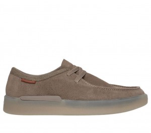 Grey Skechers Relaxed Fit: Verloma - Lestin Men's Boat Shoes | UBAQ-23785