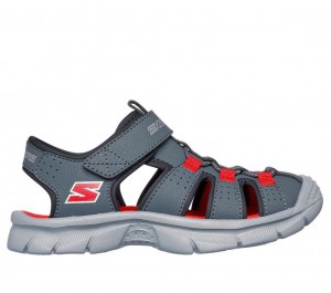 Grey Skechers Relix - Valdex Boys' Sandals | QOES-52836