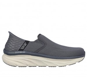 Grey Skechers Rf: D'lux Walker - Orford Men's Slip On | CBHZ-08419