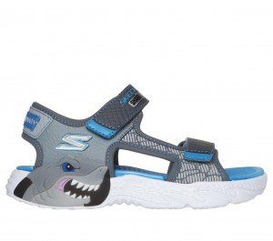 Grey Skechers S Lights: Creature-splash Boys' Sandals | DNAQ-52068