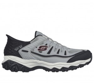 Grey Skechers Slip-ins: After Burn M. Fit - Ridgeburn Men's Sneakers | WLUB-45178