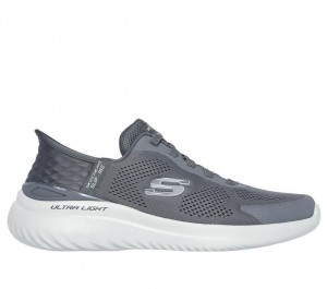 Grey Skechers Slip-ins: Bounder 2.0 - Emerged Men's Sneakers | KINS-92361