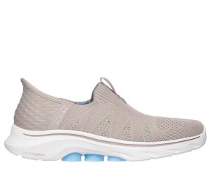 Grey Skechers Slip-ins: Go Walk 7 - City Lights Women's Sneakers | WVDY-59036