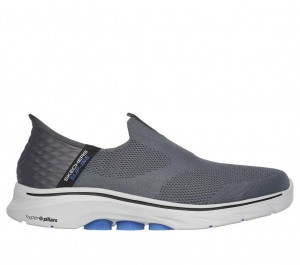 Grey Skechers Slip-ins: Go Walk 7 - Easy On 2 Men's Sneakers | IXAD-62058