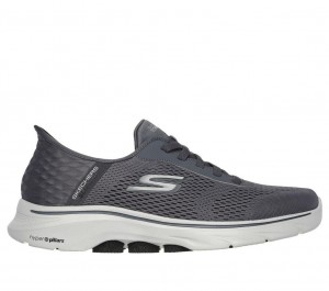 Grey Skechers Slip-ins: Go Walk 7 - Free Hand 2 Men's Sneakers | QPHM-64913