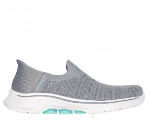 Grey Skechers Slip-ins: Go Walk 7 - Springtime Women's Sneakers | RDYV-41903