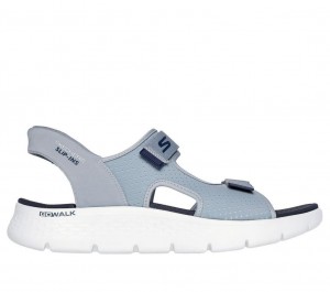 Grey Skechers Slip-ins: Go Walk Flex Sd - Easy Entry Men's Sandals | BSAJ-29460