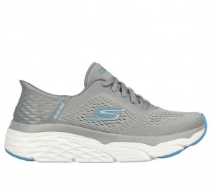 Grey Skechers Slip-ins: Max Cushioning Mystic Passion Women's Sneakers | VFTE-83514