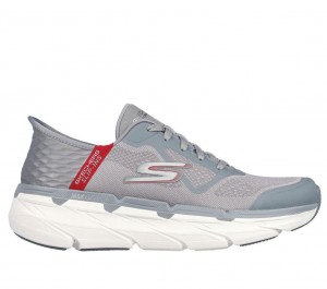 Grey Skechers Slip-ins: Max Cushioning Premier Men's Sneakers | XJYZ-50482