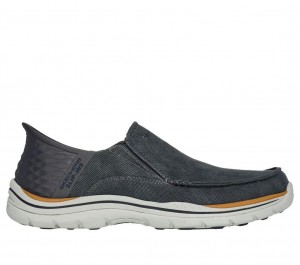 Grey Skechers Slip-ins Relaxed Fit: Expected - Cayson Men's Boat Shoes | KPIA-46925