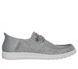 Grey Skechers Slip-ins Rf: Melson - Vaiden Men's Boat Shoes | XQIG-79138