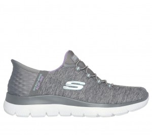 Grey Skechers Slip-ins: Summits - Dazzling Haze Women's Sneakers | BPXA-95240