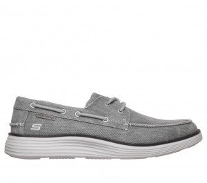 Grey Skechers Status 2.0 - Lorano Men's Boat Shoes | RUMJ-67148