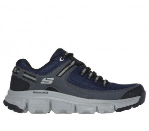 Grey Skechers Summits - At Men's Sneakers | IRQH-93245