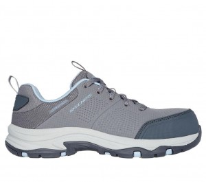 Grey Skechers Trego - Astallet Ct Women's Work Shoes | MXFE-23145