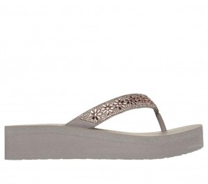 Grey Skechers Vinyasa - Wild Daisies Women's Sandals | IPQC-42160