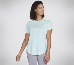 Mint Skechers Go Dri Swift Tunic Women's T-Shirt | GMFD-43659