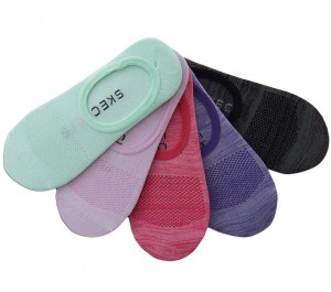 Multicolor Skechers 5 Pack Microfiber Liner Women's Socks | BIJH-41873