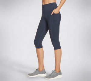 Navy Skechers Apparel Go Walk Hw Capri Women's Pants | JKPD-01598