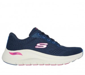 Navy Skechers Arch Fit 2.0 - Big League Women's Sneakers | ISXP-35621