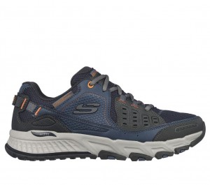 Navy Skechers Arch Fit Escape Plan Men's Sneakers | ROSL-04517