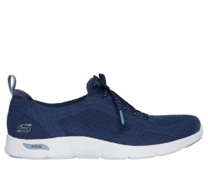 Navy Skechers Arch Fit Refine - Freesia Women's Slip On | BSEZ-80264