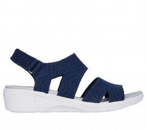 Navy Skechers Arya - Modern Muse Women's Sandals | IZHM-15807